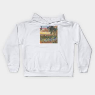 Vincent Van Gogh- Flowering Garden with Path Kids Hoodie